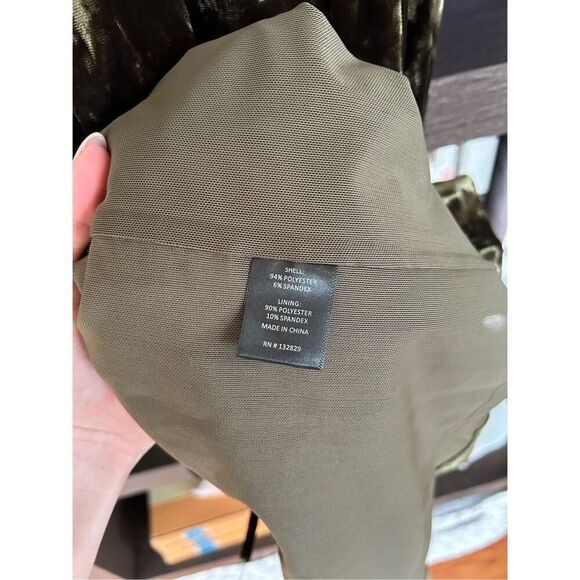 NWT Camila Coelho X Revolve Gabriel Olive Green Velvet Strappy Maxi Dress XS - Picture 9 of 14